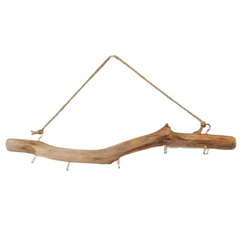 1 PCS Wooden Hook Driftwood Hook Vintage Decor Supplies Wood Color Easy to Use for Entryway Small Item Closet