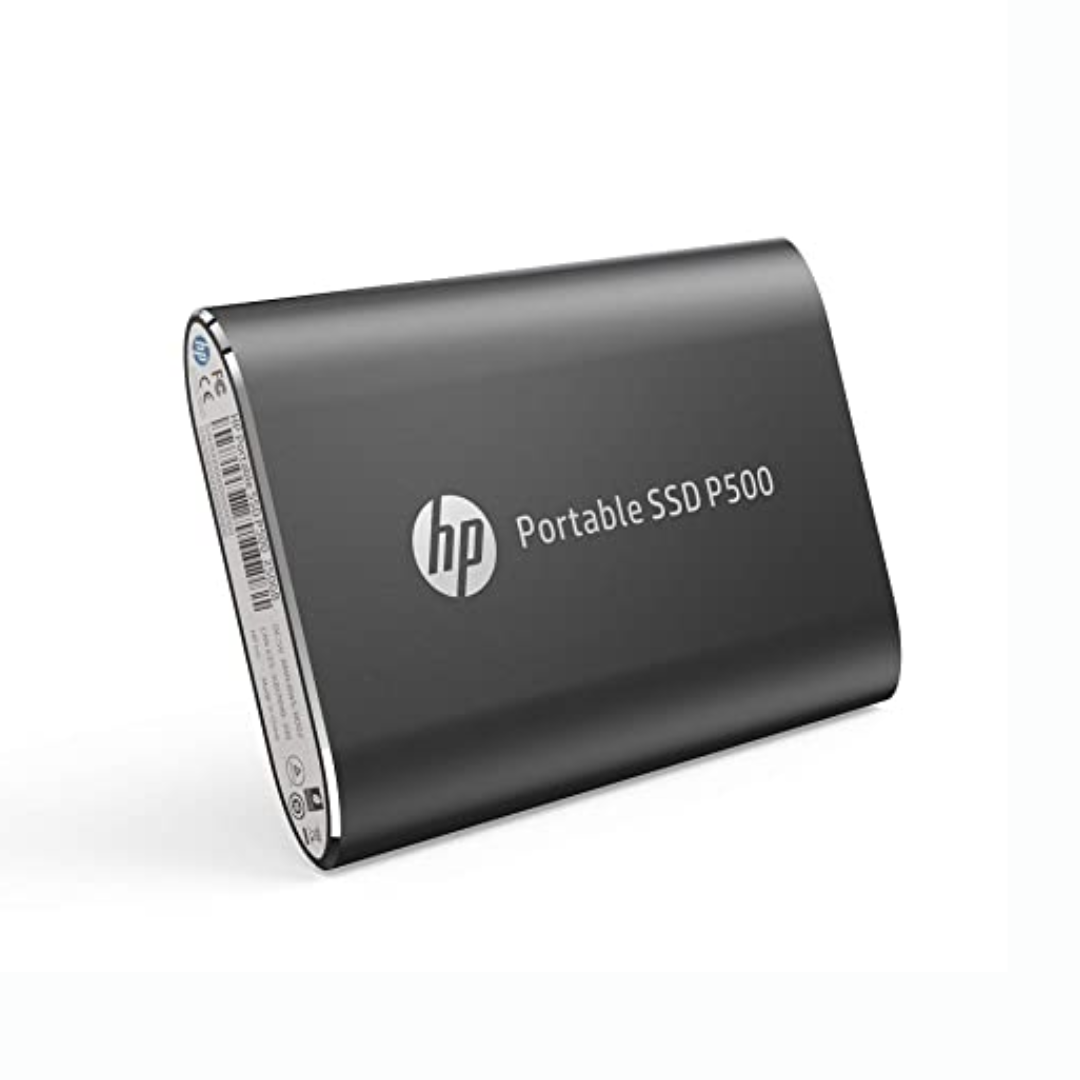 HP P500 1TB Sleek Rugged Portable USB Type-C External SSD Solid State Drive (Black)