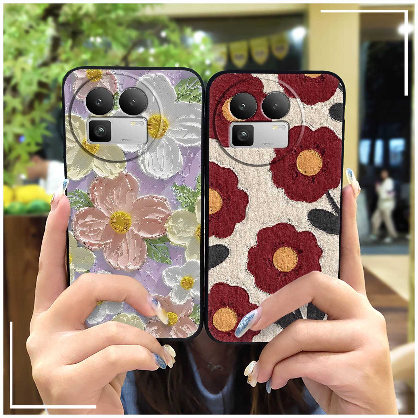Soft case flower Phone Case For Realme GT8 China/C85 5G Shockproof Waterproof Dirt-resistant Graffiti Back Cover Cute