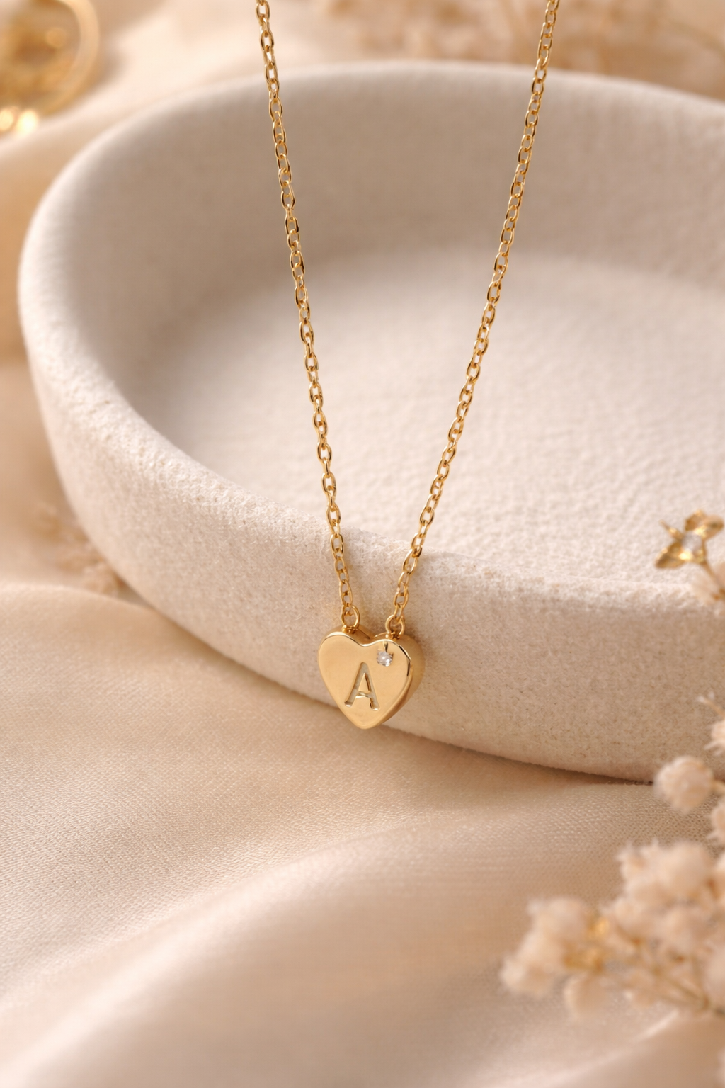 Women’s Gold Initial S & A Pendant Necklace - Stainless Steel Chain with Stylish Clover Charm | Fashion Jewellery 3.