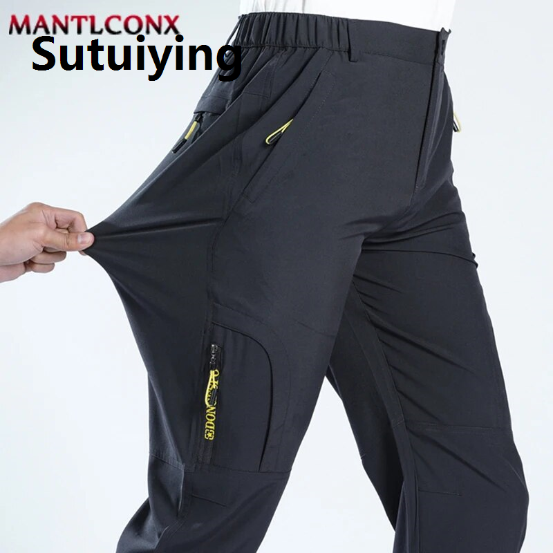 Sutuiying Sales promotion Special Offer XL-5XL Lightweight Thin Summer Pants for Men Sweatpants Stretch Quick Dry Trousers Men Hiking Camping Men's Pants Joggers Summer