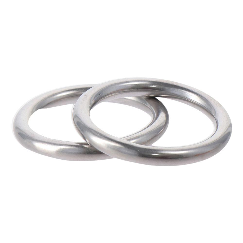 2pcs Rust Ring 304 Stainless Steel Round Ring Seamless Circle Ring Welded O-Rings Handbags, Belts, Ornamental Designs, Shop and Farm, Crafts