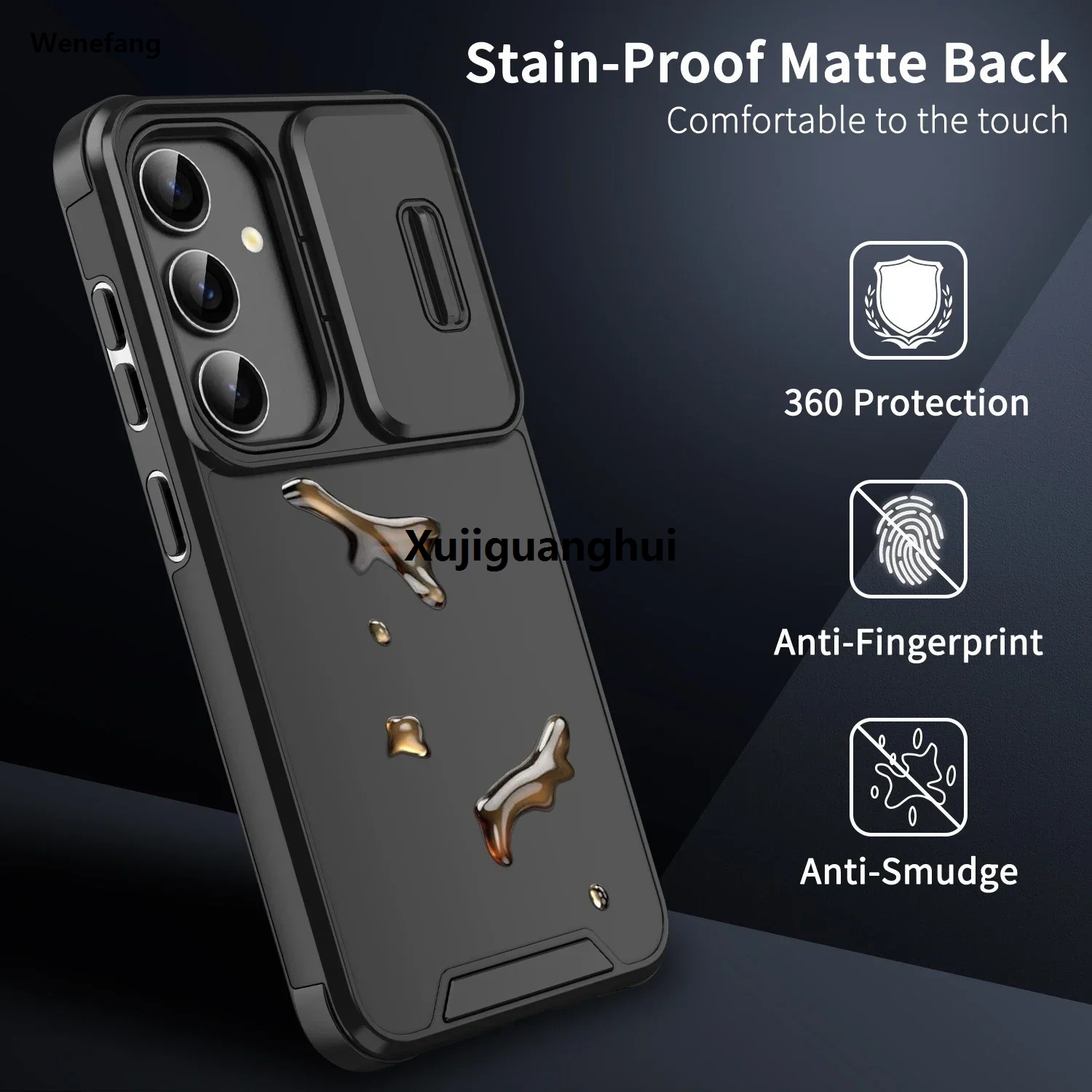 Xujiguanghui Wenefang 【2025 Version】 Case For Samsung S25 Ultra Slide Camera Armor Phone Cover For Samsung Galaxy S25 S23 S22 S21 Ultra Plus S24FE S23FE S21FE Case