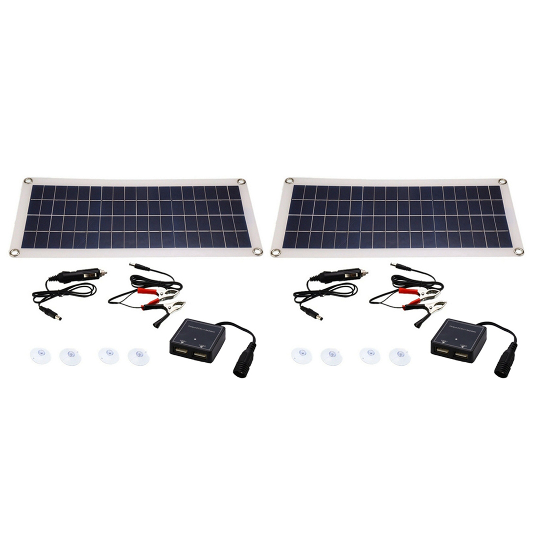 NXFDSIOZ 2X 8W 12V Dual USB/DC Flexible Solar Panel Efficient Car Battery Charge Camping