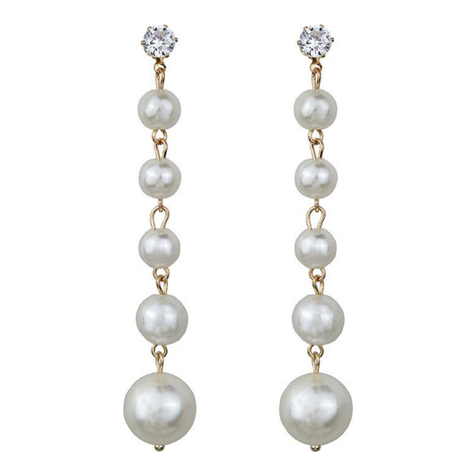 Enacolor Elegant Long Pearl Earrings Dangle Earings Fashion