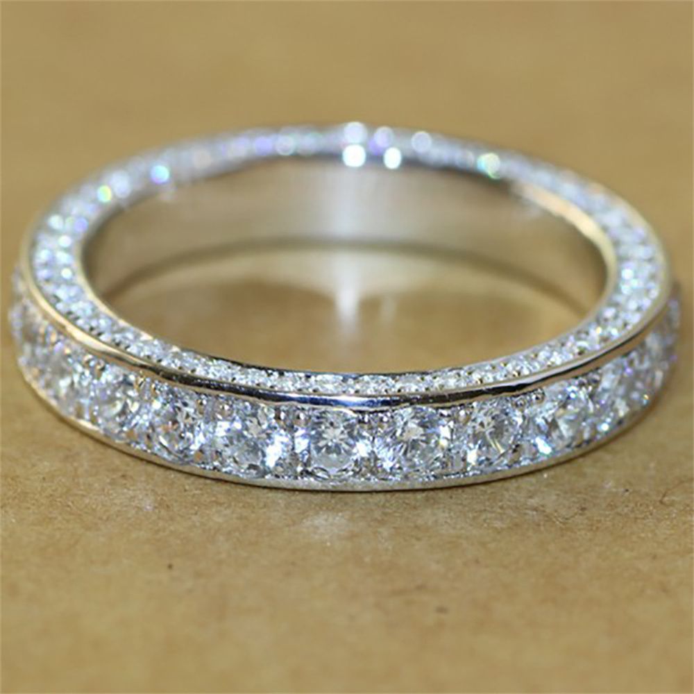 New With Diamonds Handmade Carved Rings Zircon Stone Rings Jewelry Rings Hand Decoration