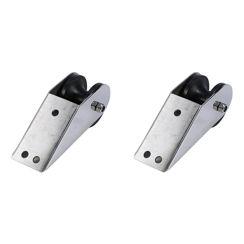 2X Marine Stainless Steel Boat Bow Anchor Roller Bracket Rollers for Yacht(Black)
