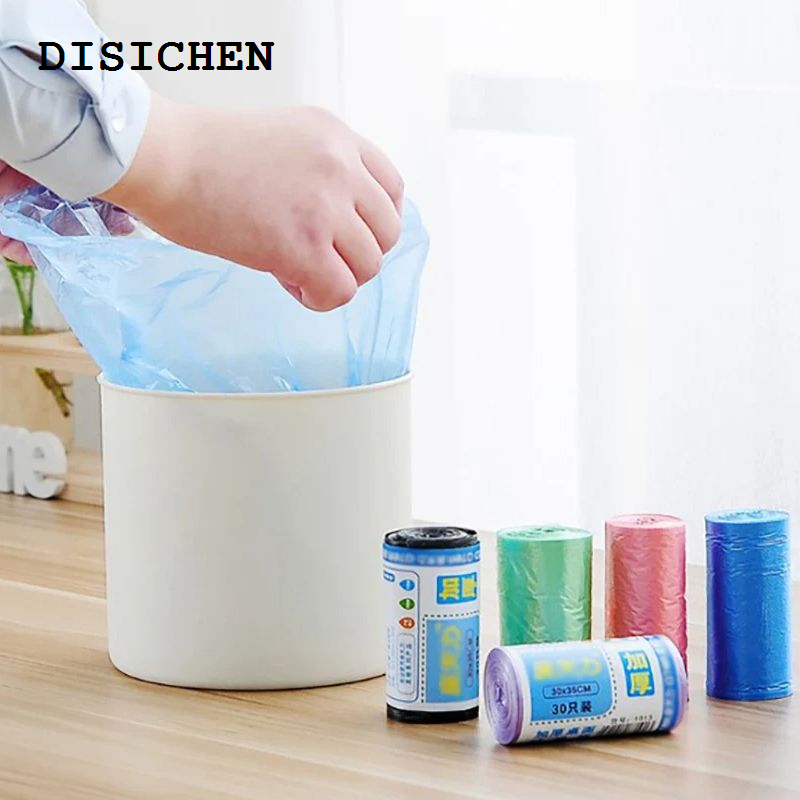 DISICHEN 2025 New 30Pcs/Roll Thicken Desktop Small Garbage Bags Household Car Mini Disposable Plastic Rubbish Bags Trash Bag 30*35cm