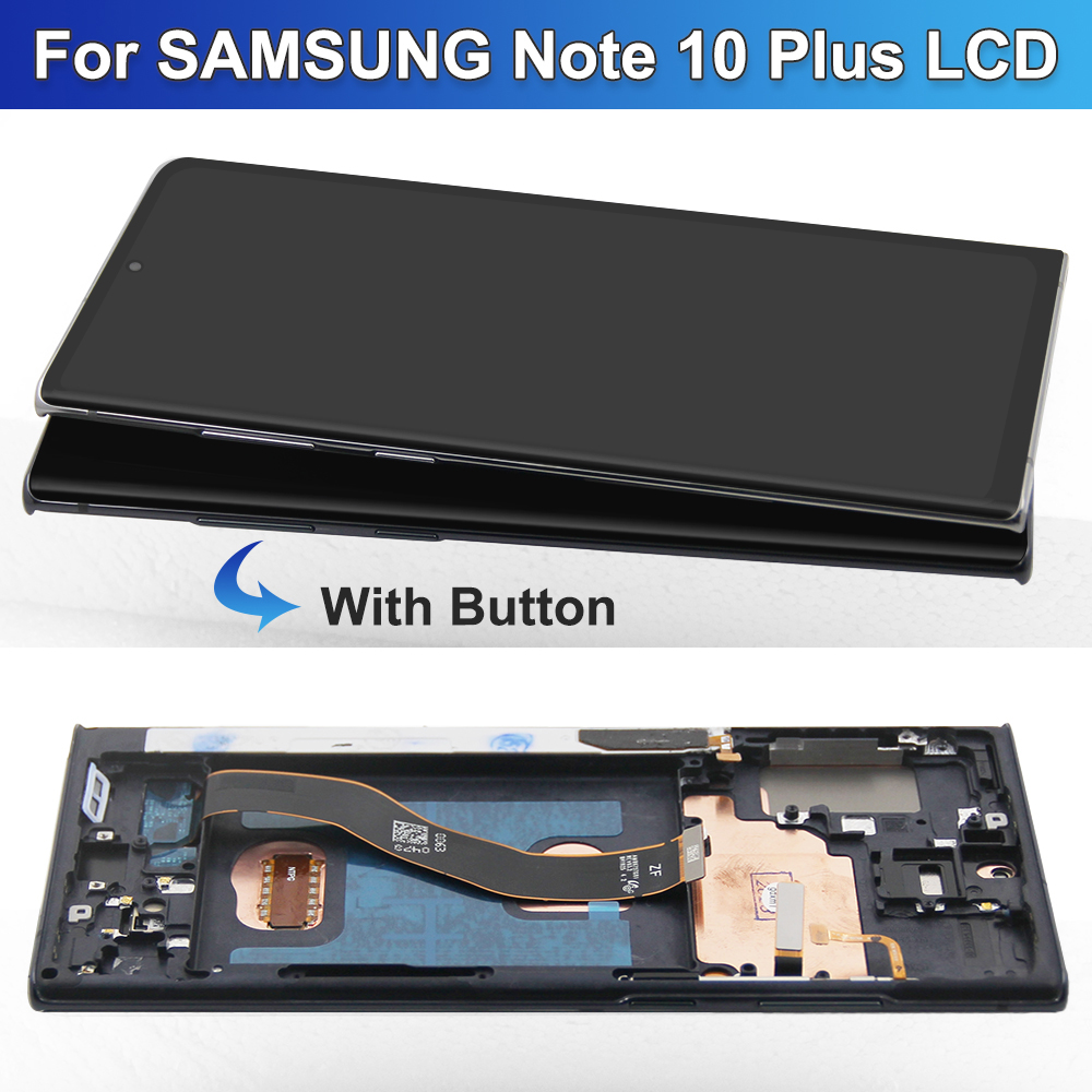 HOT AMOLED / TFT Note 10 Plus Screen Assembly for Samsung Note10+ N975F Lcd Display Touch Screen with Frame Support S Pen
