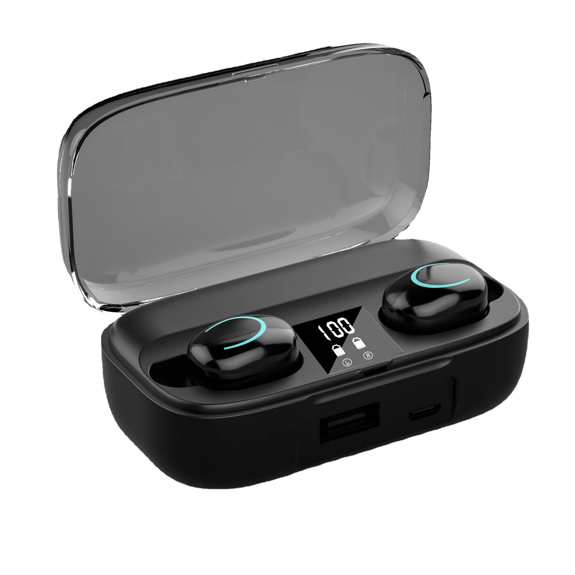 【Mega Sale】New Bluetooth Headset Private 5.2 Digital Display with Mobile Power Invisible Mini Button M10 Wireless