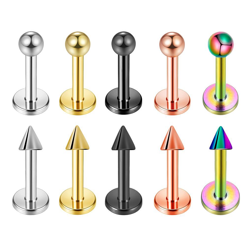 【New arrival】10 Stainless Steel Lip Stud suit Electroplated Rose Gold Puncture Jewelry Small Ear Stud Body Puncture