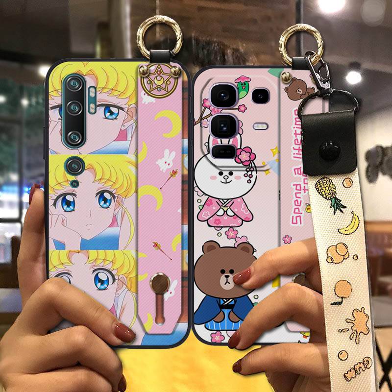 Lanyard Wristband Phone Case For infinix Note50 Pro+/X6856 Kickstand Silicone Soft case Phone Holder Ring Shockproof
