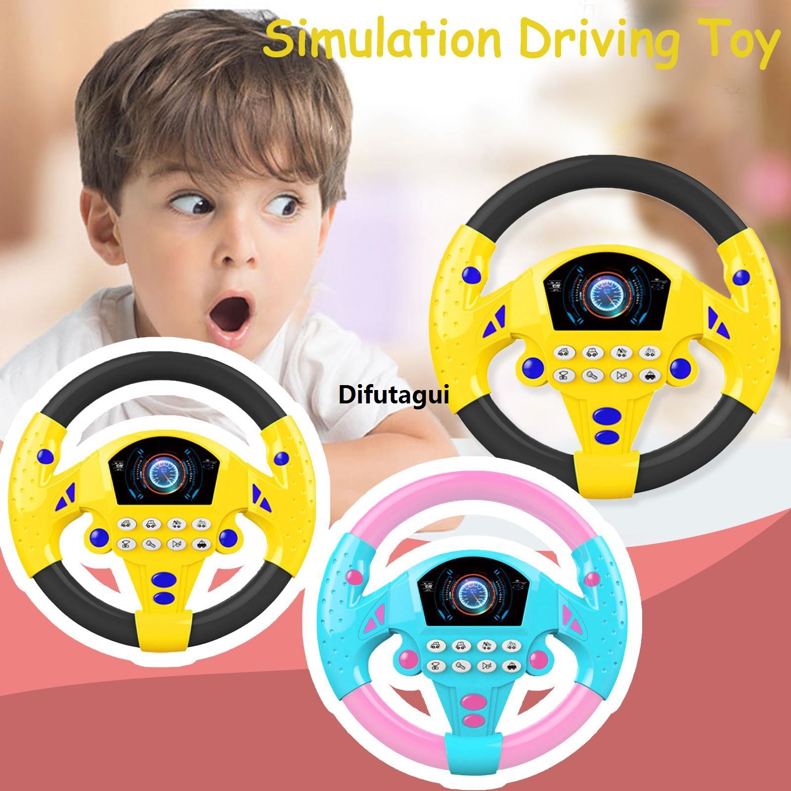Difutagui New specials Electric Simulated Car Driving Steering Wheel Kids Baby 【2025 Version】 Interactive Toy With Light Sound Car Driving Toy Education Toy