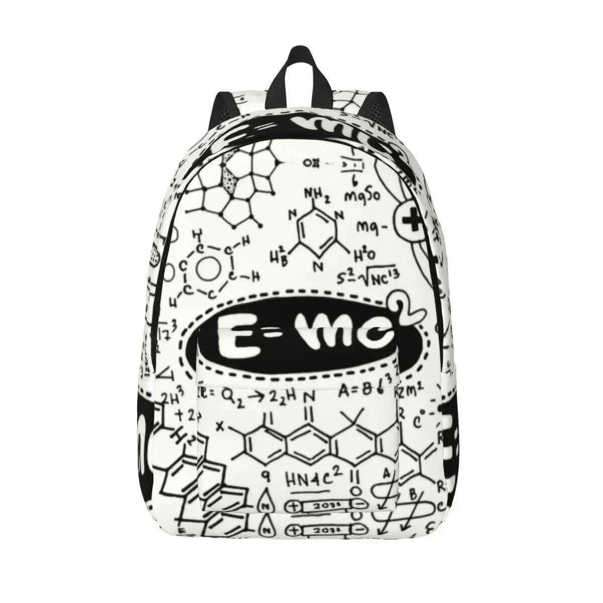 Physics Chemistry Teacher Professor Travel Canvas Backpack School Laptop Bookbag Science Math College Daypack Bags