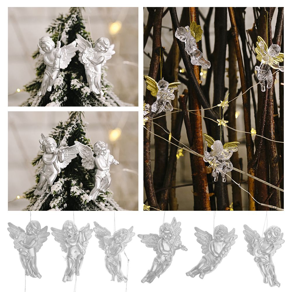 4/6pcs Gift New Year Gift Creative Angel Pendant Christmas Decorations Christmas Hanging Ornaments Xmas Tree Decor