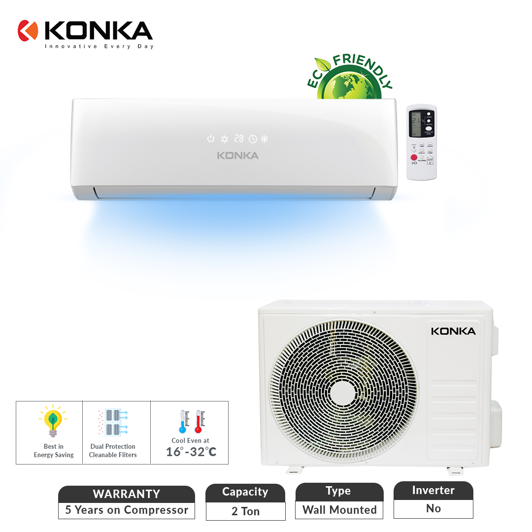 KONKA Air Conditioner 2 Ton Non- Inverter Split - Type AC - KAC 24GHA-PS101