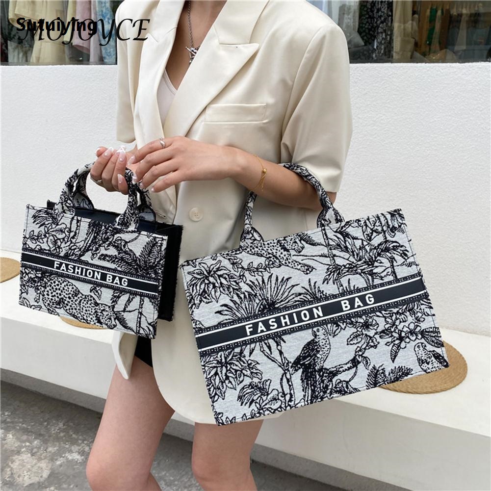 Sutuiying Female Fashion Canvas Printing Top-handle Tote Bags Daily New Leisure Bags Creative Design Girl Shopping Handbags