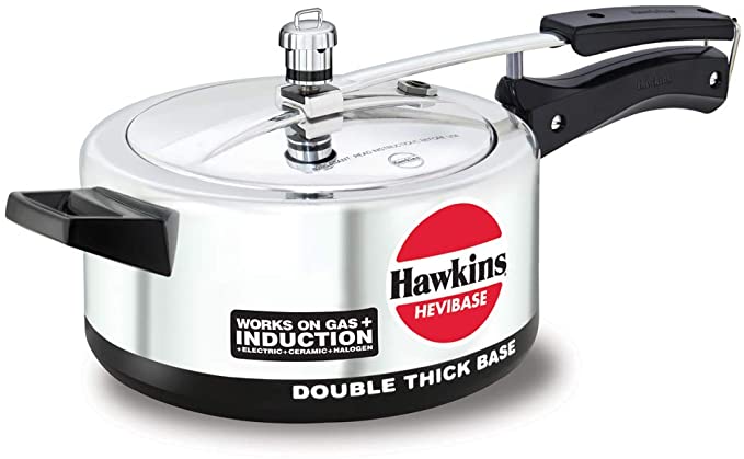 Hawkins Hevibase IH35 Pressure Cooker, 3.5 Liters, Silver