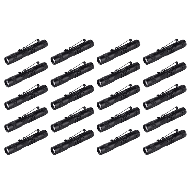 JINMY 20X Flashlight Pen Torch Super Small Mini AAA XPE-R3 LED Lamp Belt Clip Light with