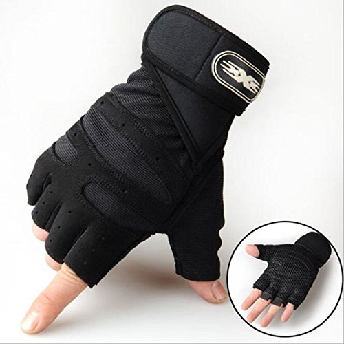 Weight Lifting Wrist support Gym & Fitness Gloves (Free Size, Multicolor) | Padded Half Gym Gloves With Wrist Support