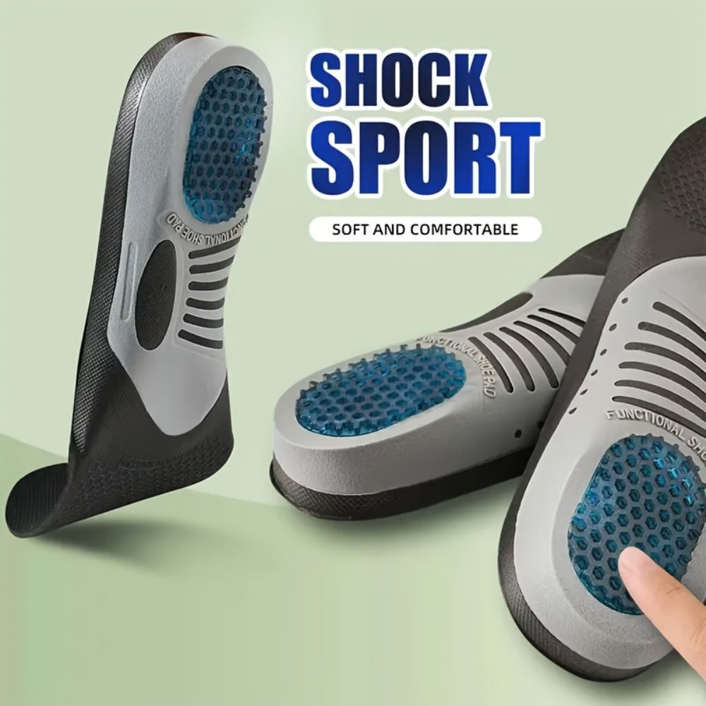 1 Pair High Quality Breathable Sport Insoles Thickened EVA Arch Support Insole Odor-Resistant Anti-Sprain Cushioning Insole Running