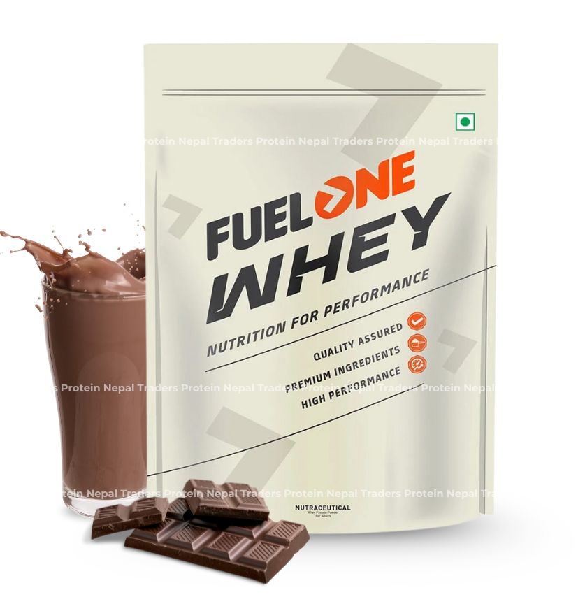 MuscleBlaze Fuel One Whey Protein Powder 1kg Chocolate Flavor 24g Protein 5.3g BCAA 11.3g EAA 4.2g Glutamine