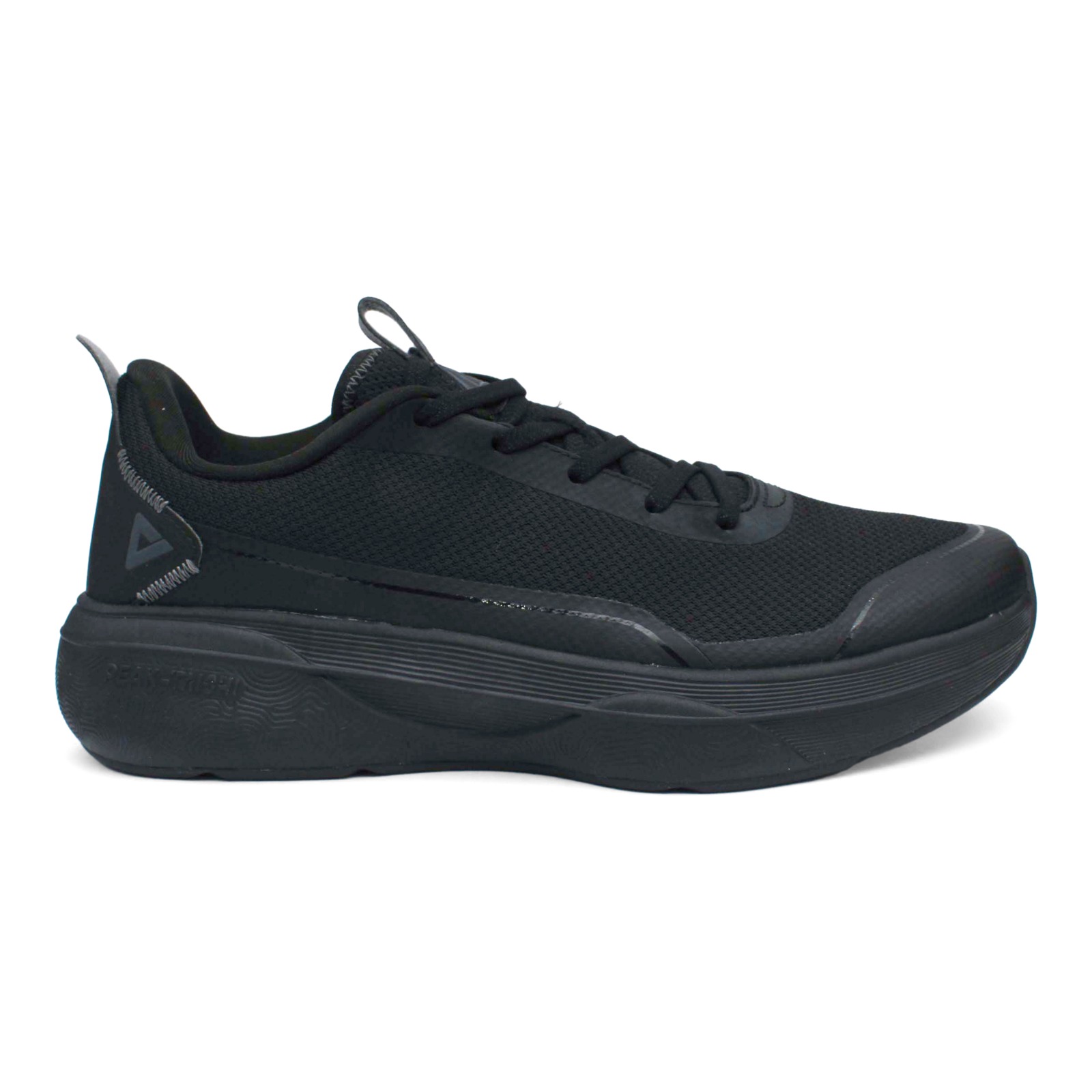 Peak All Black Cushion Walking Shoes for Men ET32461J