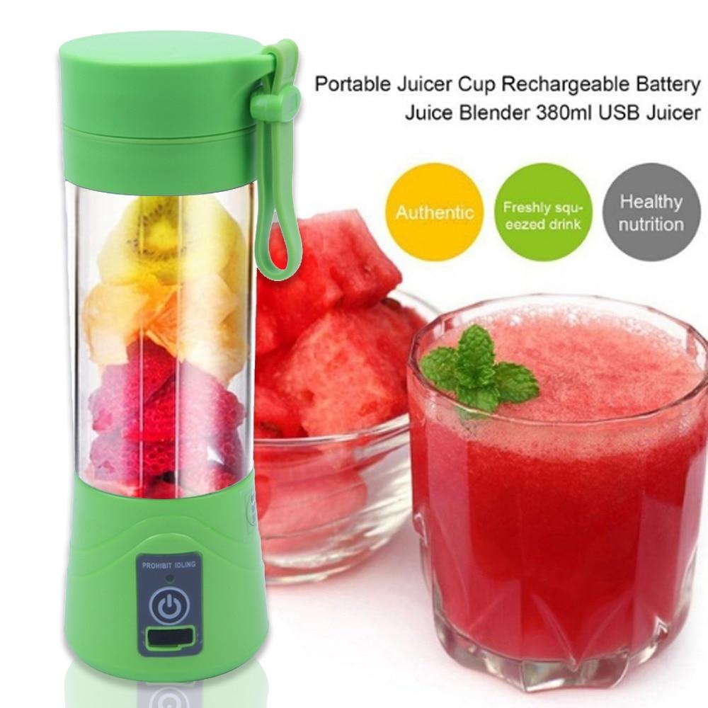 380Ml USB Rechargeable Blender Mixer Portable Mini Juicer Juice Machine Smoothie Maker Household Small Juice Extractor New Drop
