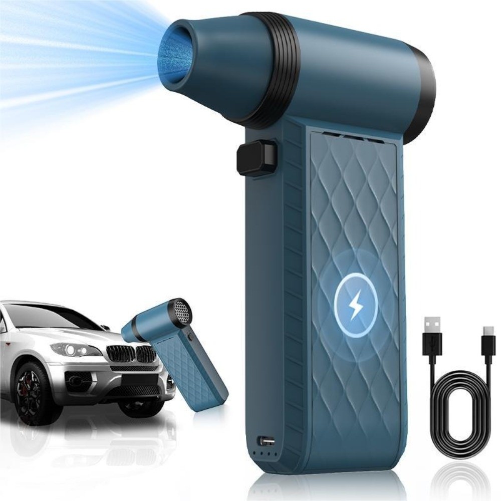 Mini Turbo Jet Fan USB Rechargeable Multifunction 130000RPM High Power Brushless Electric Car Air Blower