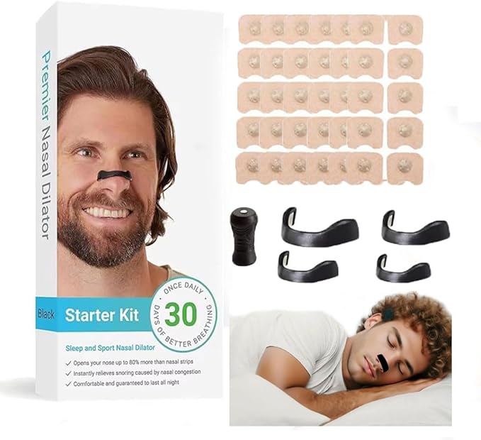 1 Piece Reusable Magnetic Nasal Dilators for Snoring Relief - Comfortable Anti-Snore Nose Clips for Easy Breathing | Sleep Aid for Nasal Congestion & Rhinitis | For Men and Women