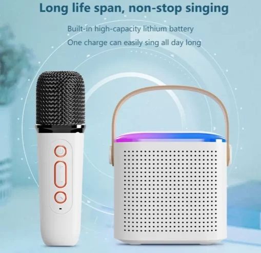 Y1 Wireless Microphone Speaker Box Stereo Sound Singing Karaoke Speaker Support 3.5mm Auricolare Compatibile Con Bluetooth