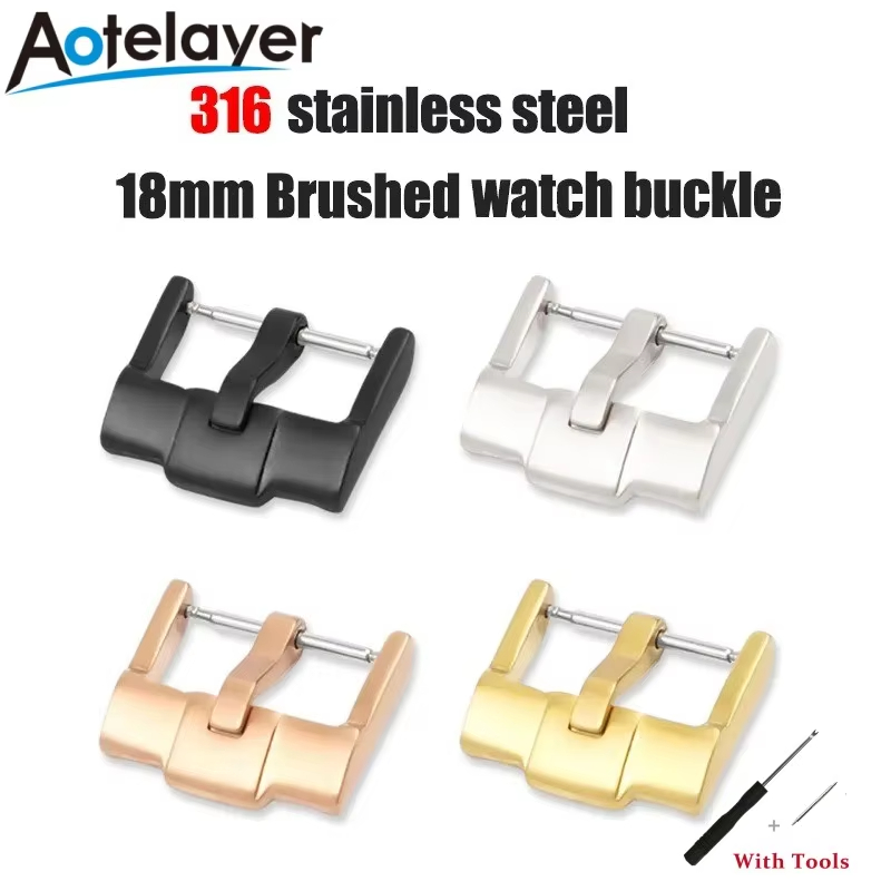 18 20 22 24mm Solid Metal Watch Buckle High Quality Stainless Steel Watch Clasp for Universal Watch Buckle Watch Accessories
