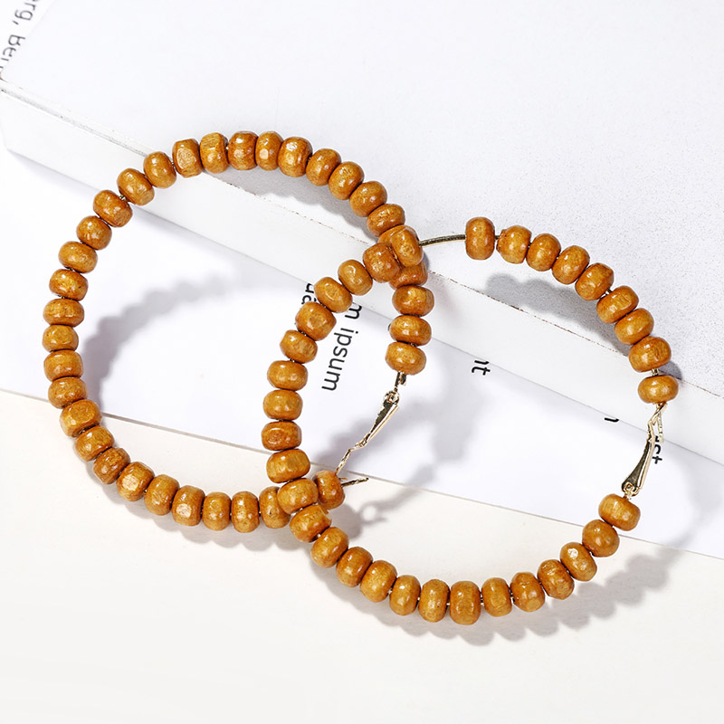 【Happy LifeStore】YAOLOGE 2023 Quality Handmade Ethnic Oversize Geometric Long Drop Earrings For Wo Bamboo Wooden Jewelry