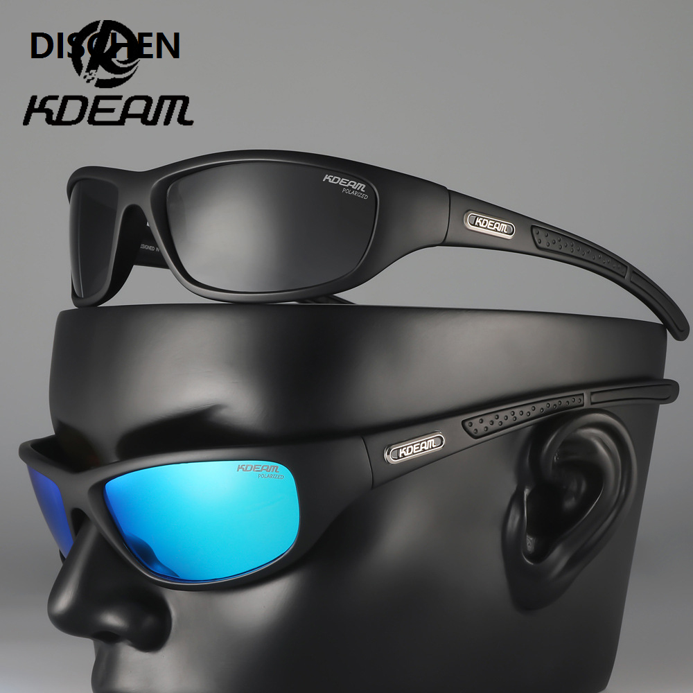 DISCHEN Sales promotion KDEAM Polarized Men's Sunglasses New Goggles Colorful Driving Glasses TR90 Hiking Camping Fishing Outdoor Cycling Gafas De Sol