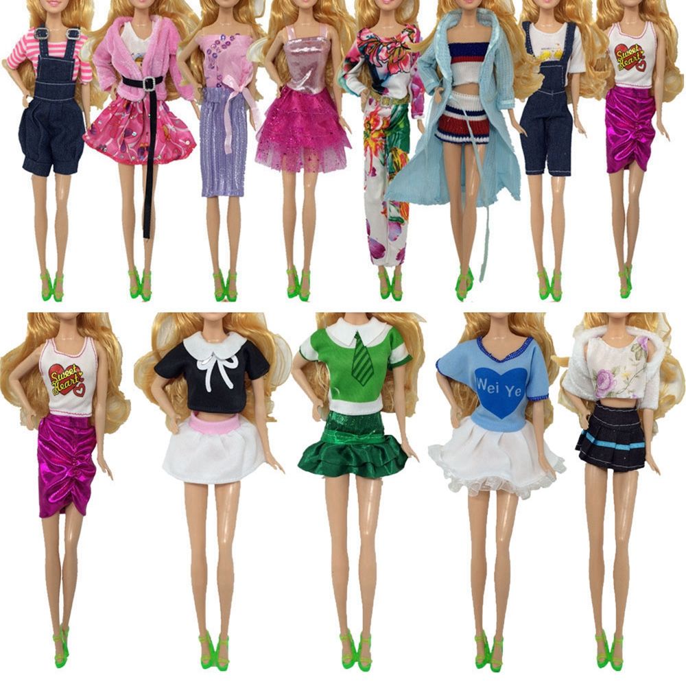 Fashion 2021 DIY Casual Wear Girl Clothes Doll Accessories Dolls Dress