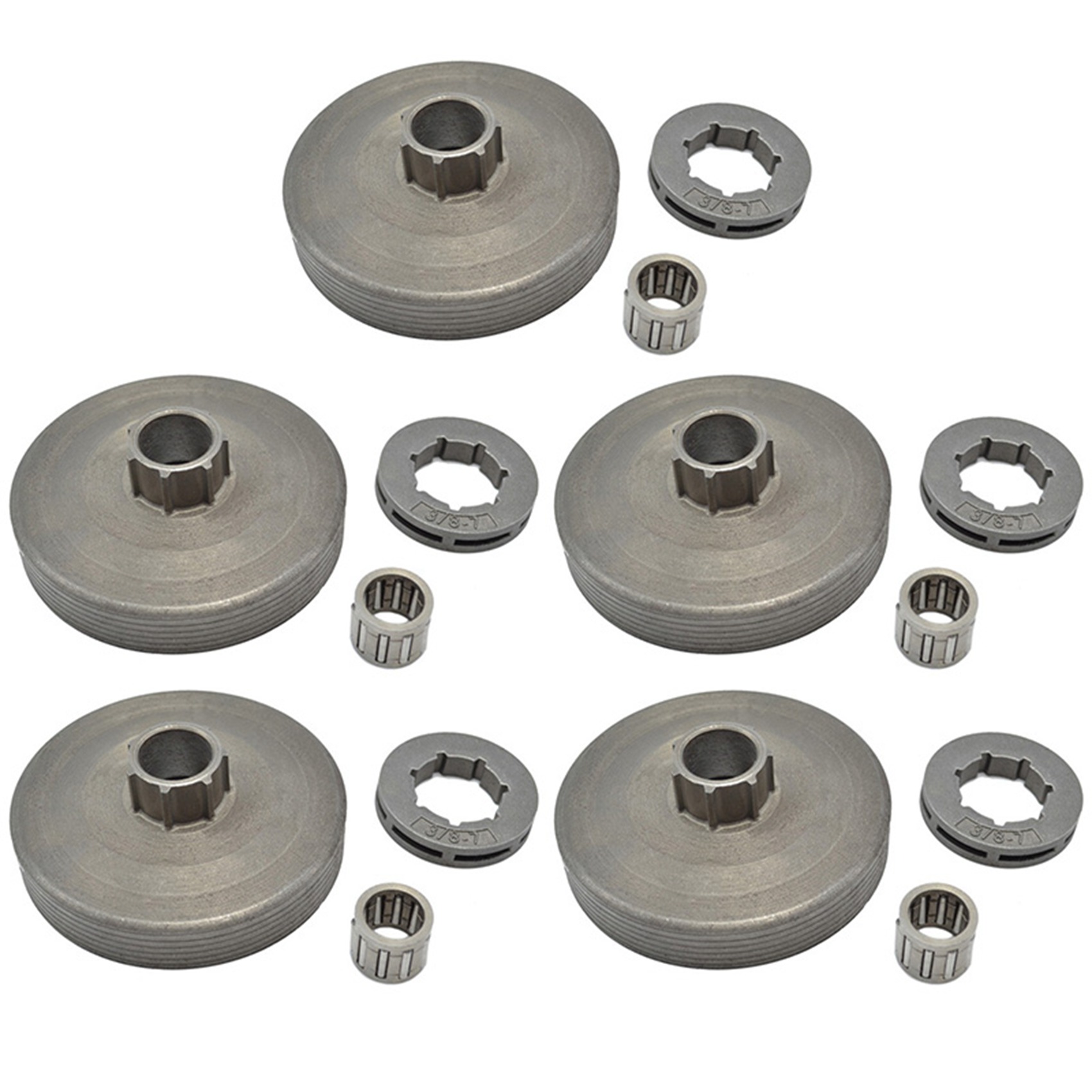fasdaga 5X Chain Saw 3/8-7T Rim Sprocket with Chainsaw Clutch Drum for 45Cc 52Cc 58Cc Gasoline Engineg Parts Replacement