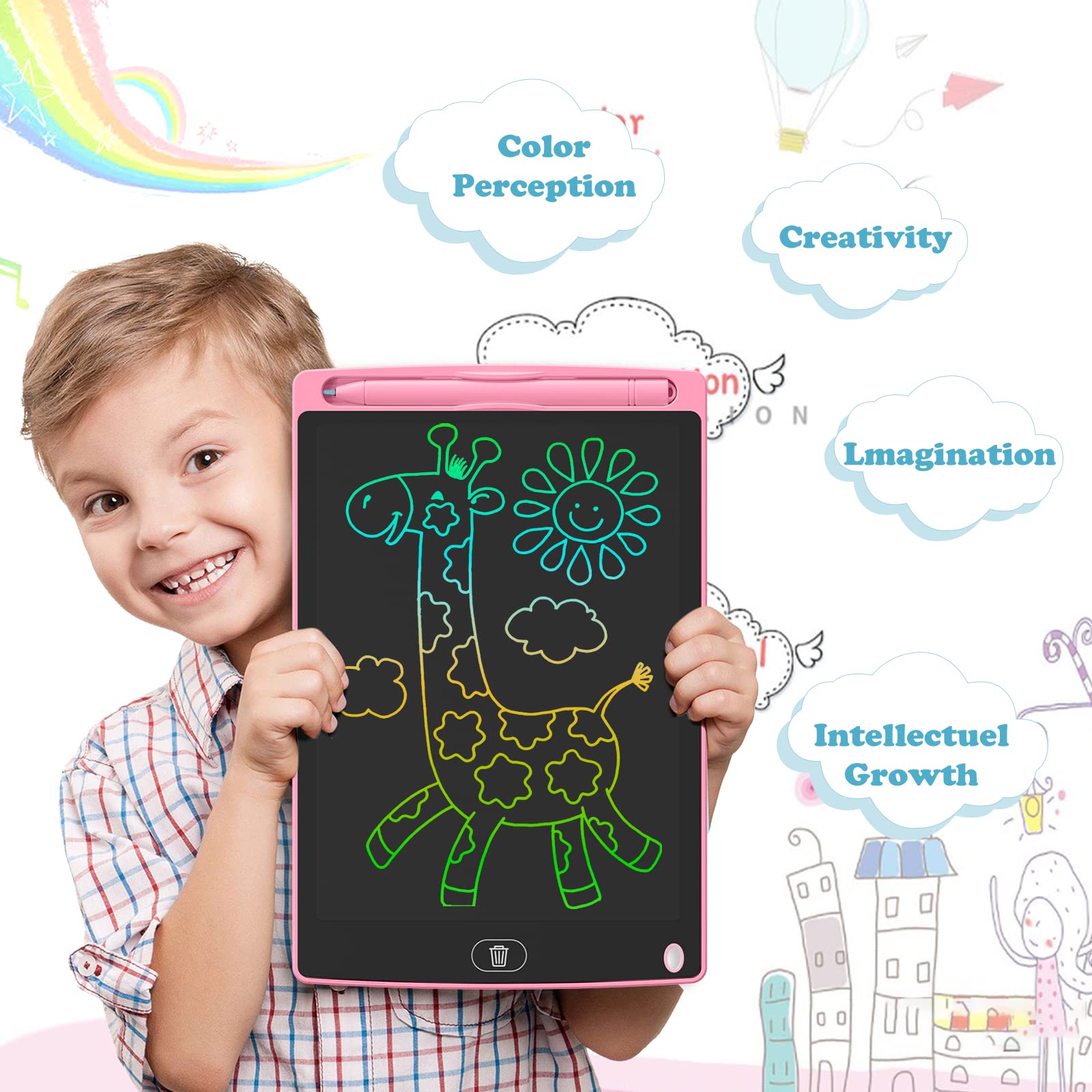 LCD Writing Tablet for Kids | Erasable & Reusable | Lightweight & Portable | Educational Toy for Creativity