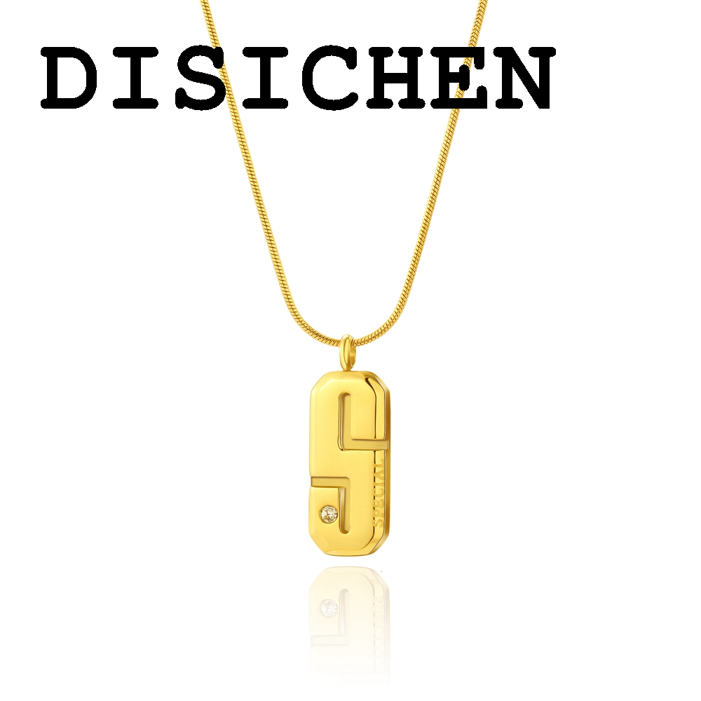 DISICHEN Profesional WILD FREE Trendy Snake Bone Chain Stainless Steel Necklace For Women Letter S Pendant Lettering Special Jewelry Gifts