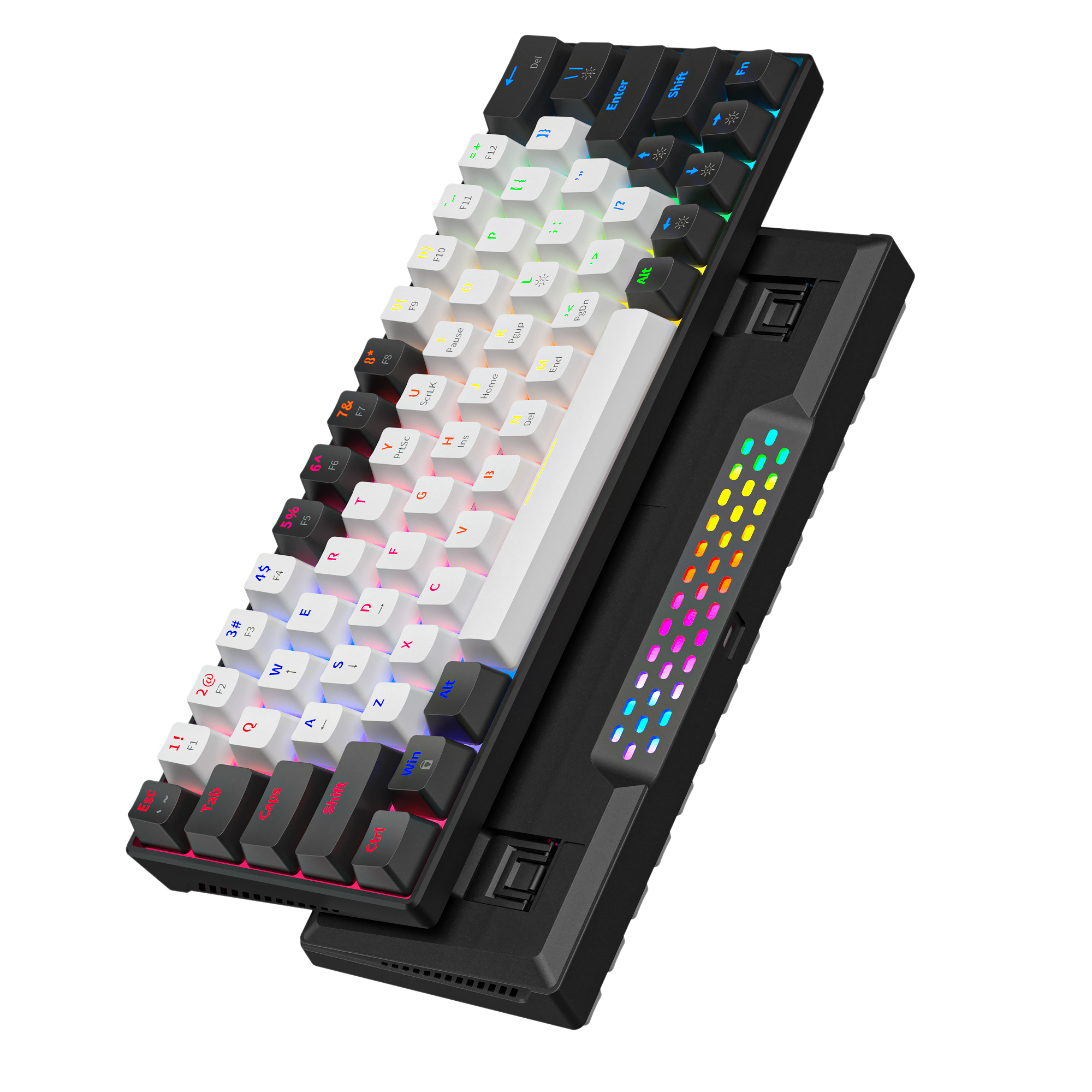 Anti Ghosting Keyboard 63 64 Keys Red Switch Custom Keycap Mini USB Wired Gaming Fashion RGB Backlit Optical Mechanical Keyboard-Yagya Premiums