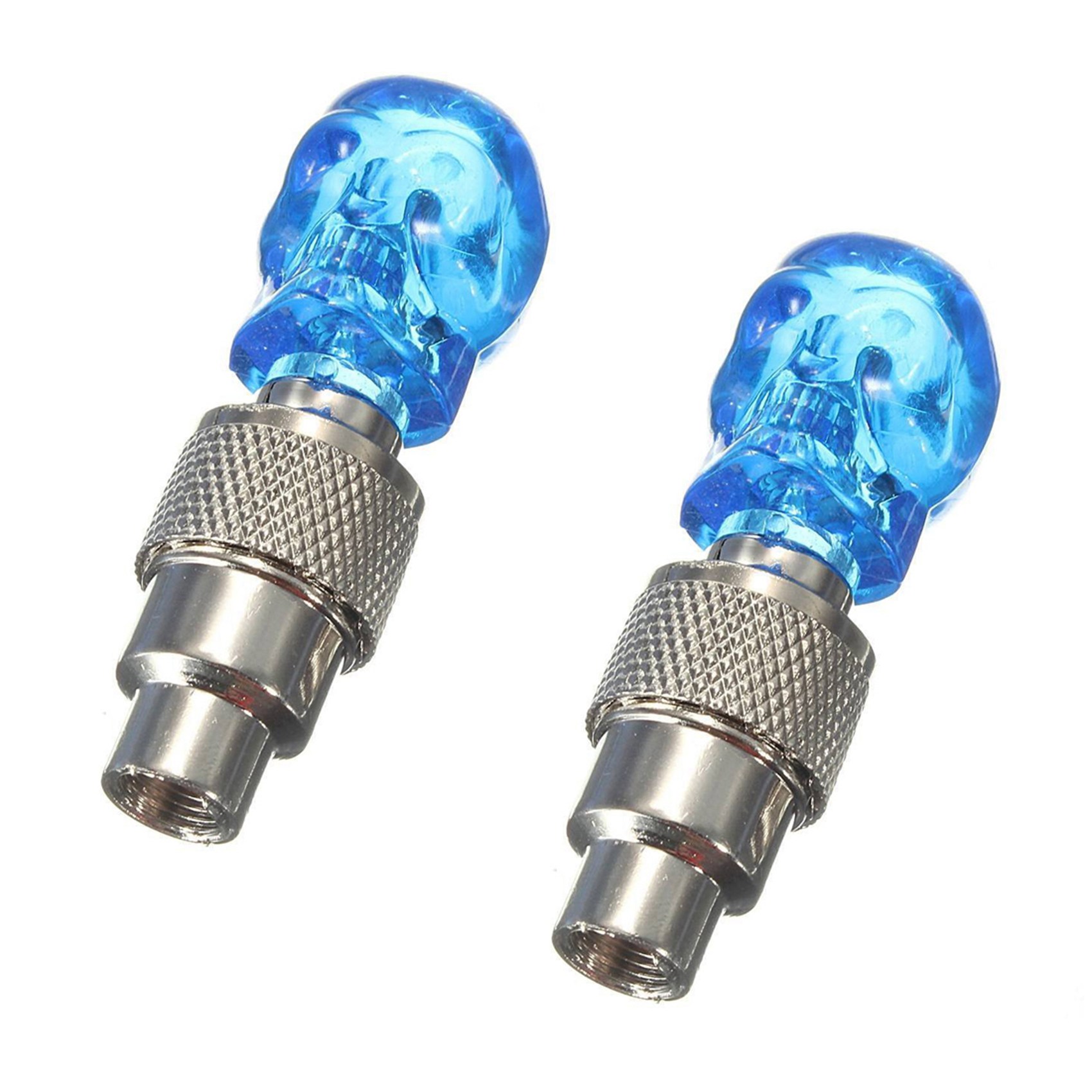 fasdaga 2X LED Light Valve Cap Spoke Light for Bicycle Auto Bike Rim Tire Blue