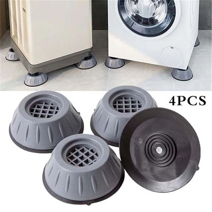 Anti Vibration Pads for Washing Machine,4pc Stackable Shock Noise Cancelling Washer Dryer Isolation Pad, Anti-Walk Washer Support Feet Stabilizer Mat