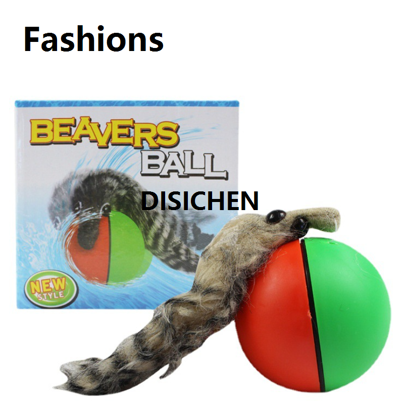 DISICHEN Fashions 1Pc Cat Toys Beaver Weasel Rolling Motor Ball Toy for Pet Cat Dog Electric Pet Cat Teaser Ball Fun Moving Chaser Color Random