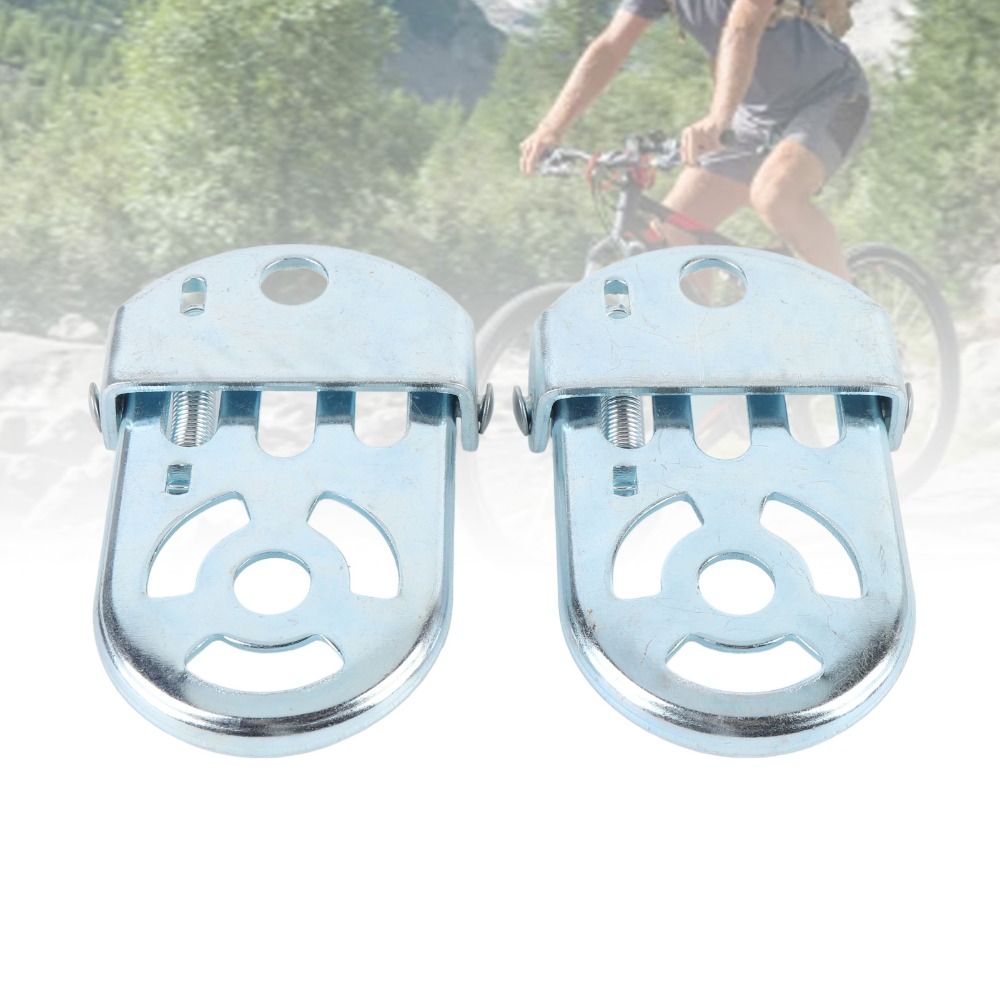 Durable Universal Manganese Steel Folding Bicycle Pedals ​​Folding Footrest​​ ​​Silver Foot Pegs for MTB​​ ​​Universal Footrest for Bike Seats​​ ​​Rear Seat Pegs​​ ​​Heavy-duty Rear Pedals for Bicycles​​ ​​Bicycle Foot Plates​​ Mini Bike