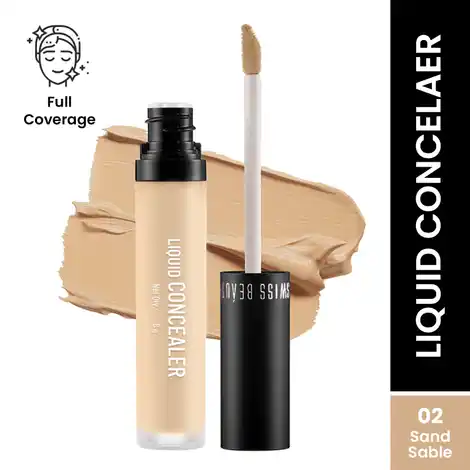 Swiss Beauty Perfect Liquid Light Weight Concealer With Full Coverage ,Easily Blendable Concealer For Face Makeup - 6 gm