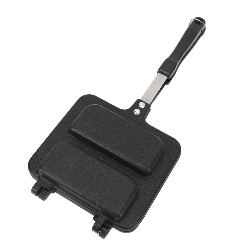 Portable Aluminum Alloy Sandwich Maker Non Stick With Handle Sandwich Grill Pan Heat Press Plate Double Sided Sandwich Frying Pan Home Kitchen Snack Bars