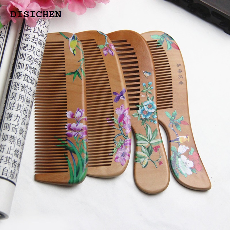 DISICHEN New Wooden Bamboo Hair Brush Premium Hair Comb Mini HairBrush Airbag Massage Hair Brush Anti-Static Tangling Styling Tools