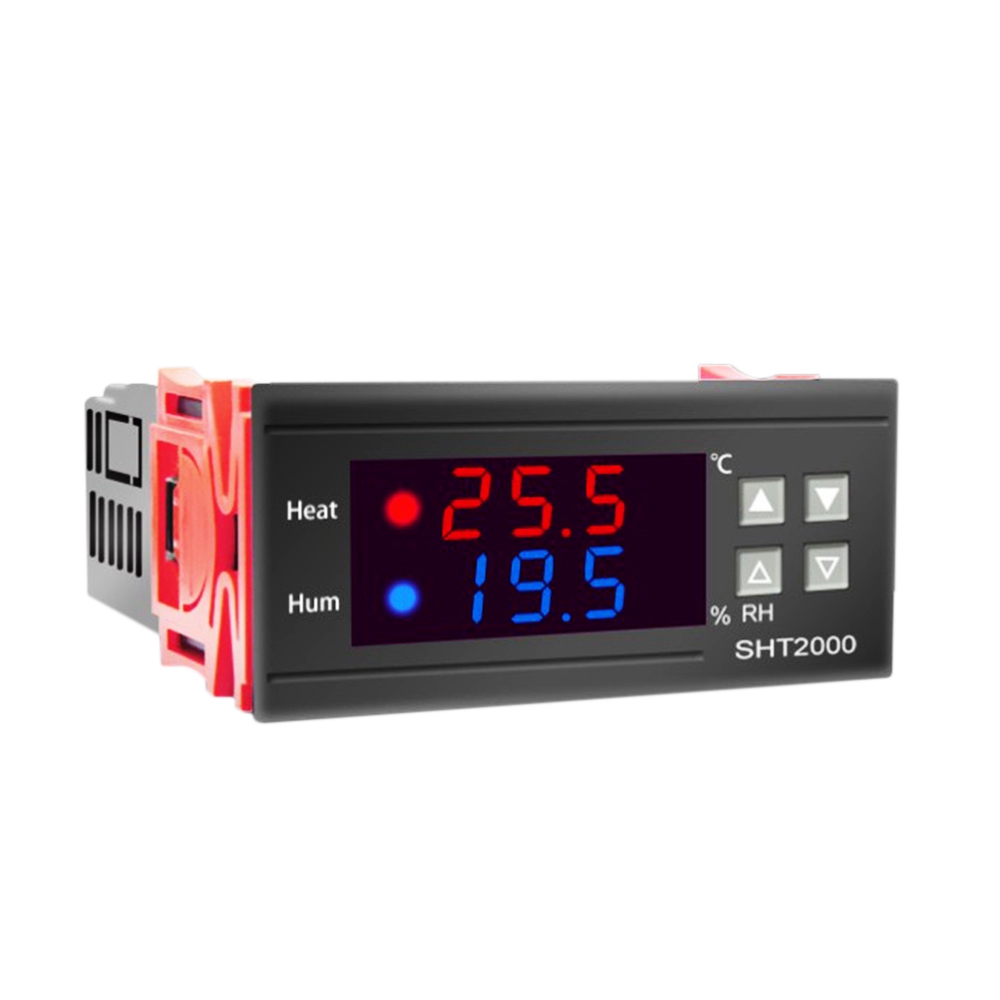 (GGBR) SHT2000 Temperature Humidity Controller Thermostat Humidistat Indoor Brewing Incubator Thermometer Hygrometer AC110-230V