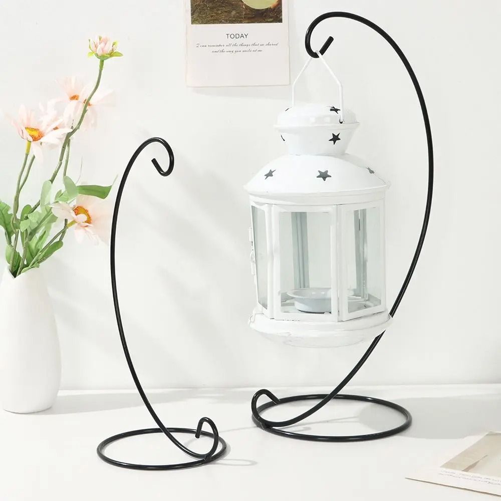 Lantern Stand Art Glass Ball Hanging Stand Portable Retro Flower Stand 23-33cm Ecological Bottle Stand Micro-landscape