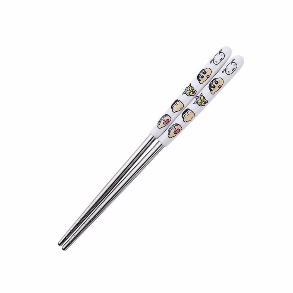 1/3/4Pcs Cute Cartoon Crayon Shin-chan Cutlery Set Simplicity Portable Stainless Steel Spoon Fork And Chopsticks Set