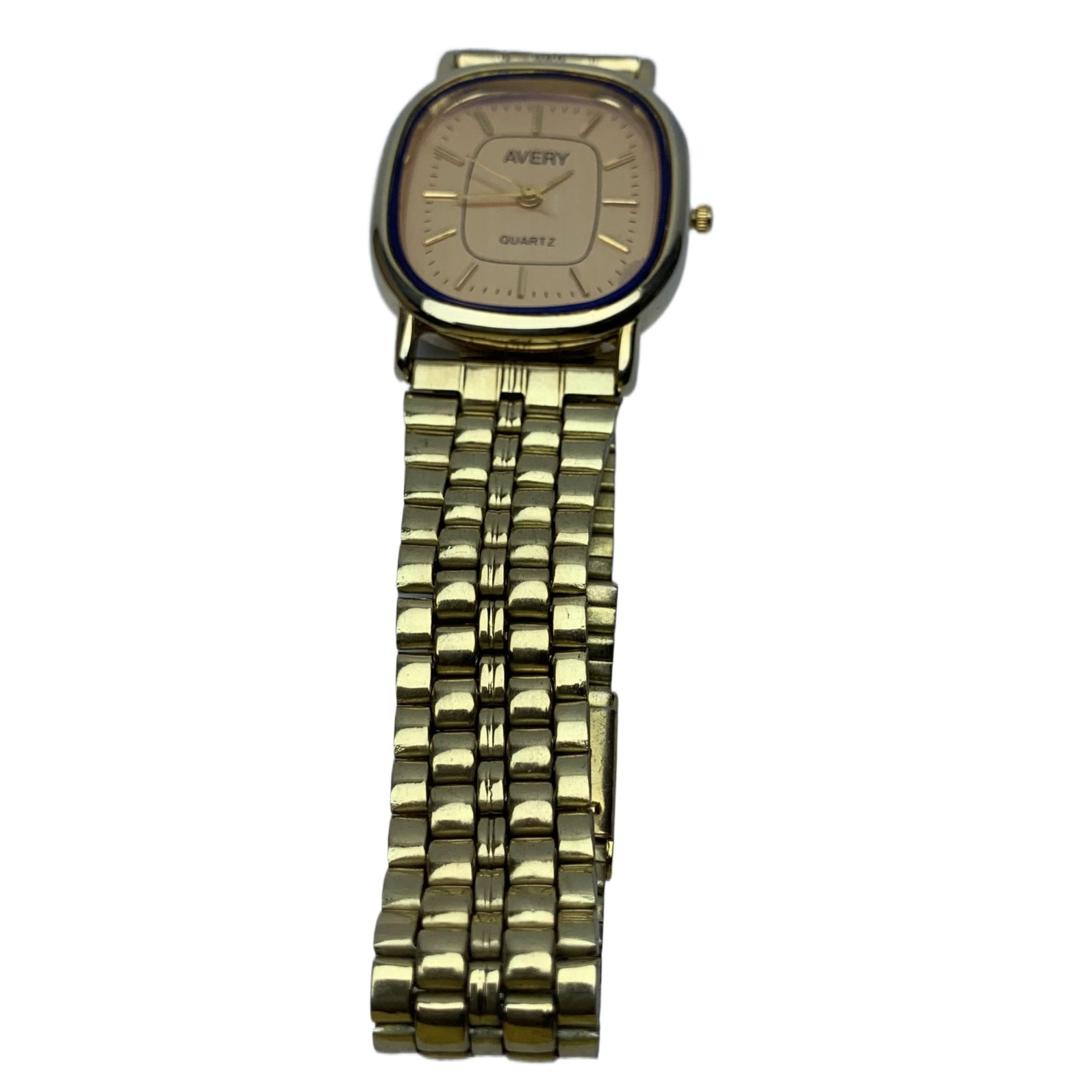 New Letest Model Gold Square Dial Gold Stainless Steel Quartz Moment Good Quality Watch For Women